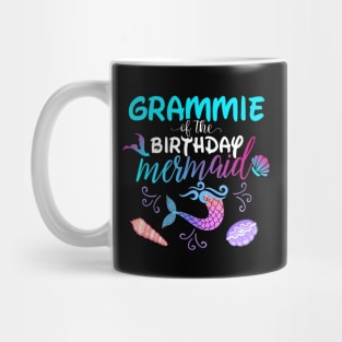 Grammie Of The Birthday Mermaid Matching Family Mug